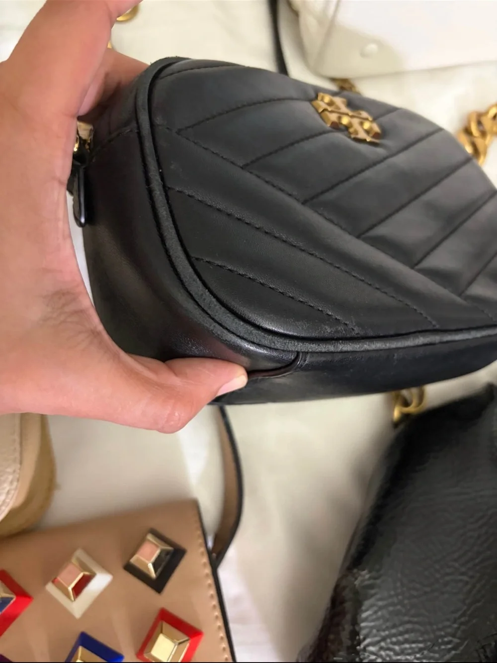 Tory Burch compact quilted
